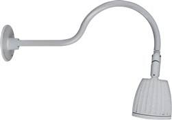 RAB GN1LED13NRS 13W LED Gooseneck No Shade with 24" Goose Arm, 4000K (Neutral), Rectangular Reflector, Silver Finish