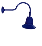 RAB GN1LED13NSST11BL 13W LED Gooseneck Straight Shade with 24" Goose Arm, 4000K (Neutral), Spot Reflector, 11" Straight Shade, Royal Blue Finish