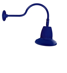 RAB GN1LED13YSST11BL 13W LED Gooseneck Straight Shade with 24" Goose Arm, 3000K (Warm), Spot Reflector, 11" Straight Shade, Royal Blue Finish