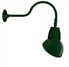 RAB GN1LED26NSAD11G 26W LED Gooseneck Dome Shade with 24" Goose Arm, 4000K Color Temperature (Neutral), Spot Reflector, 11" Angled Dome Shade, Hunter Green Finish