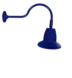 RAB GN1LED26NST11BL 26W LED Gooseneck Straight Shade with 24" Goose Arm, 4000K (Neutral), Flood Reflector, 11" Straight Shade, Royal Blue Finish