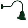 RAB GN1LED26YST11G 26W LED Gooseneck Straight Shade with 24" Goose Arm, 3000K (Warm), Flood Reflector, 11" Straight Shade, Hunter Green Finish