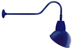 RAB GN2LED26NRADBL 26W LED Gooseneck Dome Shade with 35" Goose Arm, 4000K (Neutral), Rectangular Reflector, 15" Angled Dome Shade, Royal Blue Finish