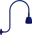 RAB RAB-GN3LED13NBL 13W LED Gooseneck No Shade with Upcurve 30" High, 25" from Wall Goose Arm 4000K (Neutral), Flood Reflector, Royal Blue Finish