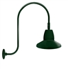 RAB GN3LED26YRSTG 26W LED Gooseneck Straight Shade with Upcurve 30" High, 25" from Wall Goose Arm, 3000K (Warm), Rectangular Reflector, 15" Straight Shade, Hunter Green Finish