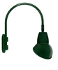 RAB GN4LED26NSAD11G 26W LED Gooseneck Dome Shade with Wall 20" High, 19" from Wall Goose Arm, 4000K (Neutral), Spot Reflector, 11" Angled Dome Shade, Hunter Green Finish