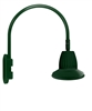 RAB GN4LED26NST11G 26W LED Gooseneck Straight Shade with Wall 20" High, 19" from Wall Goose Arm, 4000K (Neutral), Flood Reflector, 11" Straight Shade, Hunter Green Finish
