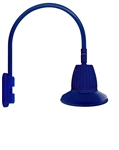 RAB GN5LED13NRST11BL 13W LED Gooseneck Straight Shade with Pole 20" High, 19" from Pole Goose Arm, 4000K (Neutral), Rectangular Reflector, 11" Straight Angle Shade, Royal Blue Finish