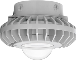 RAB HAZXLED42C 42W Ceiling Mount LED Hazardous Location Fixture, 5100K (Cool), 3810 Lumen, 70 CRI, Clear Globes, No Guard,  DLC Listed, Natural Finish