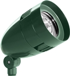 RAB HBLED18YVG/D10 18W LED Bullet Floodlight, 3000K (Warm), No Photocell, 1422 Lumens, 82 CRI, 120-277V, 5H x 5V Beam Distribution, Dimmable Operation, Not DLC Listed, Verde Green Finish