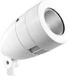 RAB HNLED13W/D10 13W LED Bullet Narrow Spotlight, 5000K (Cool), No Photocell, 1315 Lumens, 67 CRI, 120-277V, Dimmable Operation, White Finish