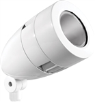 RAB HSLED18NW 18W LED Bullet Spotlight, 4000K (Neutral), No Photocell, 1572 Lumens, 82 CRI, 120-277V, 3H x 3V Beam Distribution, Standard Operation, Not DLC Listed, White Finish