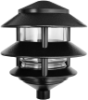 RAB LL322B 3 Tier Lawn Light, 120V 75W Incandescent Lamp, Black
