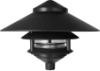 RAB LL323B 3 Tier Lawn Light with 10" Top Tier, 120V 75W Incandescent Lamp, Black