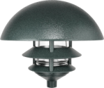 RAB LLD3VG 3 Tier Lawn Light with Dome Top, 120V 75W Incandescent Lamp, Verde Green