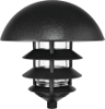 RAB LLD4B/F13 4 Tier Lawn Light with Dome Top, 120V 13 watts Compact Fluorescent Lamp, Black