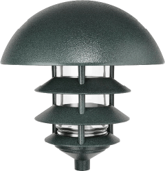 RAB LLD4VG 4 Tier Lawn Light with Dome Top, 120V 100W Incandescent Lamp, Verde Green