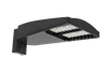 RAB LOT3T65Y/480/D10/UPA 65W LED LOTBLASTER Area Light, No Photocell, 3000K (Warm), 6974 Lumens, 480V, Type III Distribution, Dimmable, Universal Pole Adaptor, Bronze Finish