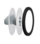RAB LRFGNLEDB Lens/Reflector Kit, Clear Lens, Compatible with Gooseneck Fixture,  Black Finish