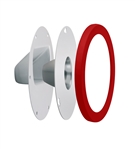 RAB LRFGNLEDR Lens/Reflector Kit, Clear Lens, Compatible with Gooseneck Fixture,  Red Finish