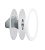 RAB LRFGNLEDW Lens/Reflector Kit, Clear Lens, Compatible with Gooseneck Fixture,  White Finish
