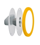 RAB LRFGNLEDYL Lens/Reflector Kit, Clear Lens, Compatible with Gooseneck Fixture,  Yellow Finish