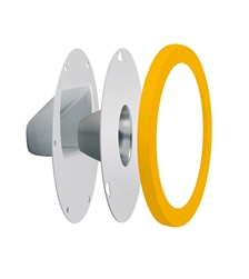 RAB LRFGNLEDYL Lens/Reflector Kit, Clear Lens, Compatible with Gooseneck Fixture,  Yellow Finish