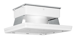 RAB MASI16-100YW/D10 100W 16" x 16" MASI Gas Station Flush Mount Canopy LED Fixture, 3000K (Warm), No Photocell, 14477 Lumens, 71 CRI, 120-277V, Dimmable Operation, DLC Listed, White Finish