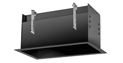 RAB MD2RTB 2 Fixture Heads Recessed Remodeler Housing, 90 CRI, 1/2" Trim Style, Black Finish