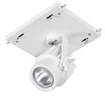 RAB MDLED1X12-20YN-W 12W LED 1 Fixture Multi-Head Gear Tray, 3500K, 1036 Lumens, 90 CRI, 20 Degree Reflector, Forward Phase TRIAC Dimmer, White Tray/White Head Finish