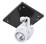 RAB MDLED1X12F-30YN-B-W 12W LED 1 Fixture Multi-Head Gear Tray, 3500K, 1077 Lumens, 90 CRI, 30 Degree Reflector, On/Off Non-Dimming, Black Tray/White Head Finish