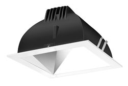 RAB NDLED6S-WYN-S-W 6" New Construction Square Trim Module, 3500K, 90 CRI, Wall Washer, Specular Silver Cone White Trim