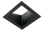 RAB NDTRIM3S20A-B 3" New Construction Square Trimmed Module, 20° Adjustable, Black Finish