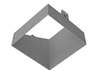 RAB NDTRIM3S20A-M-TL 3" New Construction Square Trimless Module, 20° Adjustable, Matte Silver Finish