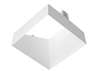 RAB NDTRIM3S20A-W-TL 3" New Construction Square Trimless Module, 20° Adjustable, White Finish