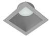 RAB NDTRIM3S50-M 3" New Construction Square Trimmed Module, 50° Downlight, Matte Silver Finish