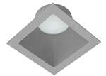 RAB NDTRIM3S50-M 3" New Construction Square Trimmed Module, 50° Downlight, Matte Silver Finish