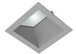 RAB NDTRIM3SW-M 3" New Construction Square Trimmed Module, Wall Washer, Matte Silver Finish