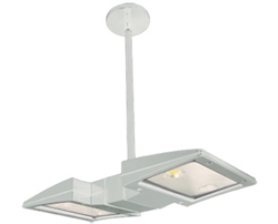 RAB PLED2X20W/PC 2x10W LED Pendant Mount, 5000K Color Temperature (Cool), Standard Operation, White Finish