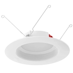 RAB R34-6B 10W 6 inch LED Retrofit Downlight, 2700K/3000K/3500K/4000K/5000K, 900 Lumens, Baffle, White Finish