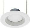 RAB R6R11930120WB 11W 6" LED Round Retrofit Downlight, Baffle, 961 lumens, 92 CRI, 3000K Color Temperature, White