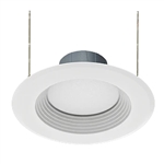 RAB R6R119FA120WB 11W 6 inch LED Retrofit Downlight, 2700K, 3000K, 3500K, 4000K, & 5000K, 922 Lumens, 92 CRI, White Baffle White Ring