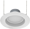 RAB R6R89FA120WS 8W 6" LED Round Retrofit Downlight, Adjustable Head, 2700K, 3000K, 3500K, 4000K & 5000K Color Temperature