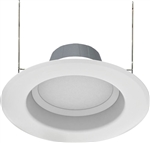 RAB R6R89FA120WS 8W 6" LED Round Retrofit Downlight, Adjustable Head, 2700K, 3000K, 3500K, 4000K & 5000K Color Temperature