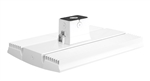 RAB RAILP95W/D10/WS2 95W Rail LED High Bay with Multi-Level Motion Sensor, Pendant or Surface Mount, 5000K (Cool), 11446 Lumens, 74 CRI, 120-277V, Dimmable, DLC Listed, White Finish