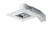 RAB RDLED2S8-WY-TLS 2" Square Remodeler LED, 9W, 3000K, 560 Lumens, 83 CRI, Wall Washer, Trimless Look, TRIAC Compatible, Silver Trim
