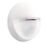 RAB SLEDR5YW 5W LED Round Step Lights, 3000K Color Temperature (Warm), 87 CRI, 100V - 240V, White Finish