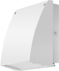 RAB SLIM37YW/PCS2 Slim Wallpack 37W LED Lamp, 3000K Warm White White Finish with 277V Swivel Photocell