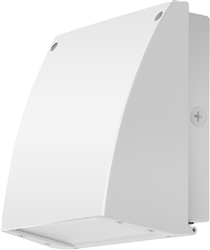 RAB SLIM57YW/PC Slim Wallpack 57W LED Lamp, 3000K Warm White White Finish with Photocell