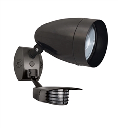 RAB STL2HBLED10Y 10W LED Floodlight with Sensor, With Photocell, 3000K (Warm), 297 CRI, 120-277V, Bronze Finish
